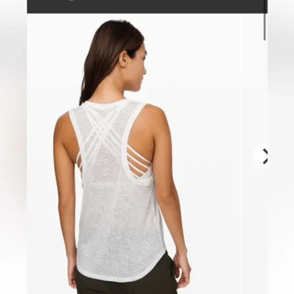 Lululemon  ^* Timeless Classic Tank Polar Shift Veil White. EUC - Picture 10 of 11